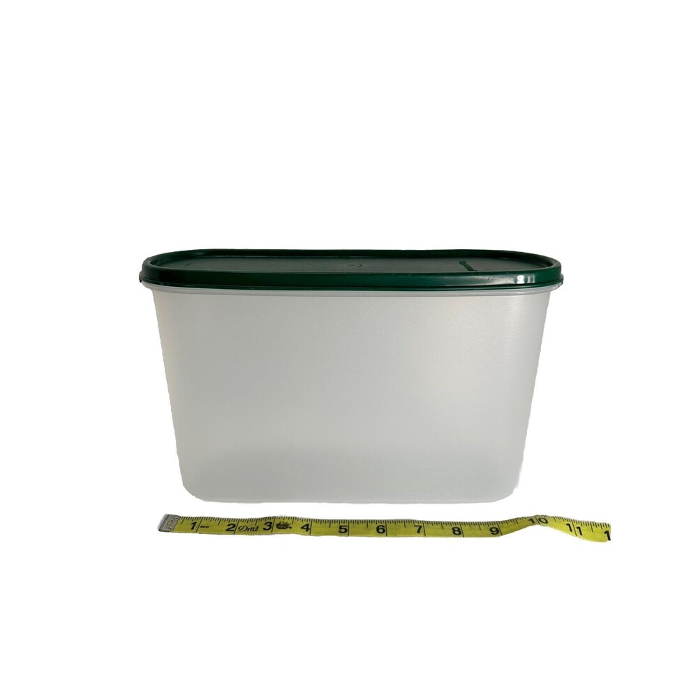 Vintage Tupperware Modular Mates 12 cup Oval 2401B-1 Green Lid 2402A-4